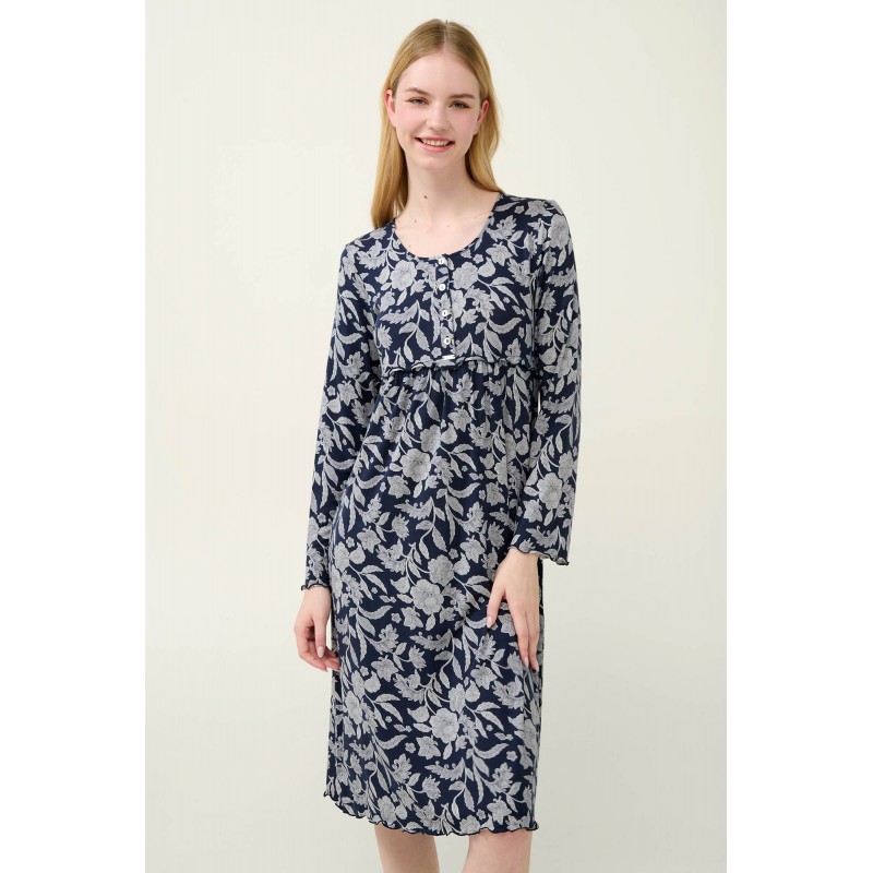 Micromodal Νυχτικό Εγκυμοσύνης και Θηλασμού BLUE BLAZER (23066-BLUE BLAZER)