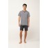 Ανδρική Καλοκαιρινή Πυτζάμα με Ρίγες DARK GRAY (24670-DARK GRAY)