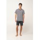 Ανδρική Καλοκαιρινή Πυτζάμα με Ρίγες DARK GRAY (24670-DARK GRAY) Ανδρική Καλοκαιρινή Πυτζάμα με Ρίγες DARK GRAY (24670-DARK GRAY)
