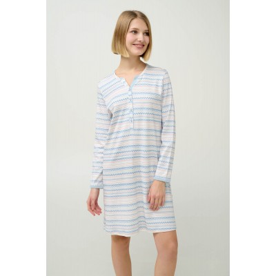 Βαμβακερό Νυχτικό με Πατιλέτα BLUE CLOUD (23301-BLUE CLOUD)