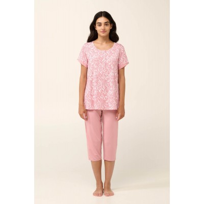Γυναικεία Πυτζάμα Micromodal με Πατιλέτα PINK BLUSH (22003-PINK BLUSH)