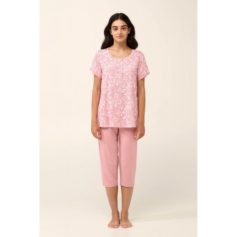 Γυναικεία Πυτζάμα Micromodal με Πατιλέτα PINK BLUSH (22003-PINK BLUSH)
