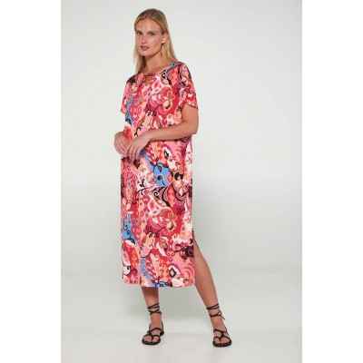 Φόρεμα με Κοντό Μανίκι PINK AZALEA (20537-PINK AZALEA)