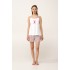 Βαμβακερό Baby Doll με Τιράντες WHITE (24258-WHITE)