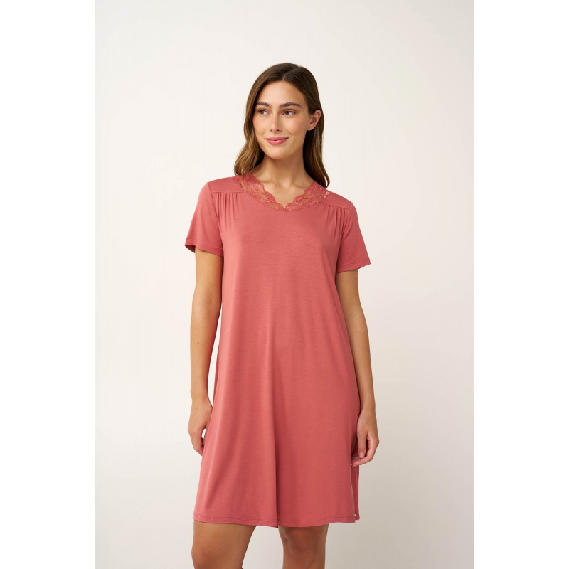 Νυχτικό Micromodal με Σούρες PINK CEDAR (24035-PINK CEDAR) Νυχτικό Micromodal με Σούρες PINK CEDAR (24035-PINK CEDAR)