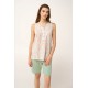 Γυναικεία Cotton-Modal Πυτζάμα με Πατιλέτα MINT GRAY (24074-MINT GRAY)