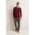 Ανδρική Βαμβακερή Πυτζάμα με V RED WINDSOR (25683-RED WINDSOR)