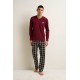 Ανδρική Βαμβακερή Πυτζάμα με V RED WINDSOR (25683-RED WINDSOR) Ανδρική Βαμβακερή Πυτζάμα με V RED WINDSOR (25683-RED WINDSOR)