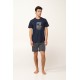 Ανδρική Βαμβακερή Πυτζάμα με Τύπωμα BLUE (24600-BLUE) Ανδρική Βαμβακερή Πυτζάμα με Τύπωμα BLUE (24600-BLUE)