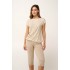 Γυναικεία Micromodal Πυτζάμα με Κάπρι Παντελόνι BEIGE TAUPE (24013-BEIGE TAUPE)
