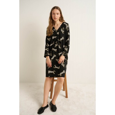 Νυχτικό Micromodal με V Λαιμόκοψη BLACK (25086-BLACK)