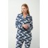 Κουμπωτή Πυτζάμα Φούτερ με Patchwork Μοτίβο BLUE PATRIOT (21432-BLUE PATRIOT)