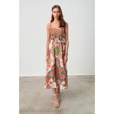 Φόρεμα με Τιράντες GREEN ATLANTIC (18468-GREEN ATLANTIC)