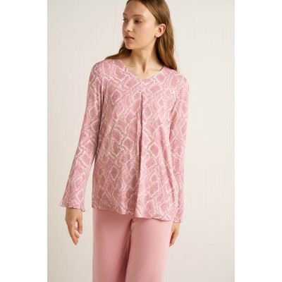 Γυναικεία Πυτζάμα Micromodal με Πιέτα PINK ZEPHYR (25033-PINK ZEPHYR)