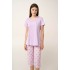 Βαμβακερή Γυναικεία Πυτζάμα Κάπρι LILLA PASTEL (24313-LILLA PASTEL)