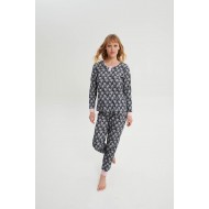 Πυτζάμα με Μακρύ Μανίκι GRAY STONE (19465-GRAY STONE)