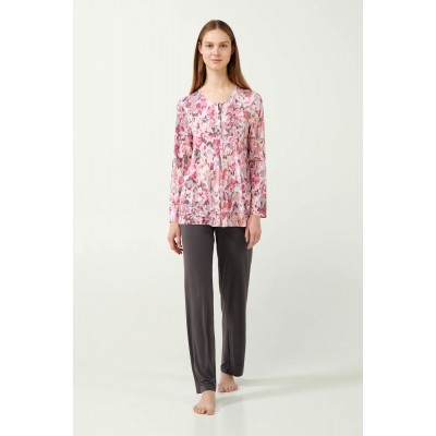 Φλοράλ Πυτζάμα Micromodal με Πατιλέτα ROSE VINKA (21040-ROSE VINKA)