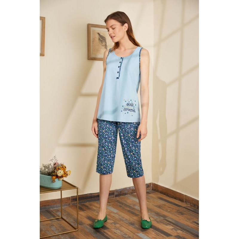 Νεανική Πυτζάμα με Κουμπάκια BLUE BELL (14962-BLUE BELL)