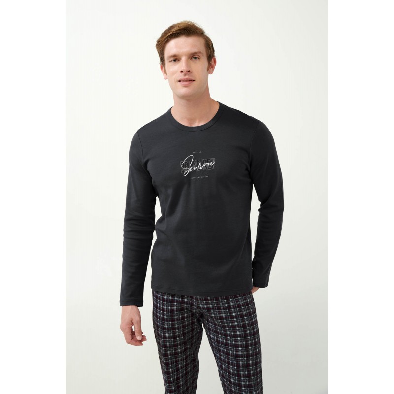 Χειμερινή Ανδρική Βαμβακερή Πυτζάμα DARK GRAY (23924-DARK GRAY) Χειμερινή Ανδρική Βαμβακερή Πυτζάμα DARK GRAY (23924-DARK GRAY)