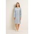 Βαμβακερό Φούτερ Νυχτικό με Λαιμόκοψη BLUE SERENE (25248-BLUE SERENE)
