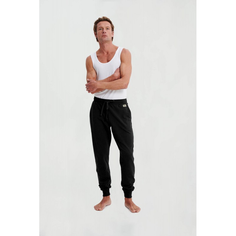 Μονόχρωμο Παντελόνι Φούτερ BLACK (21199-BLACK)