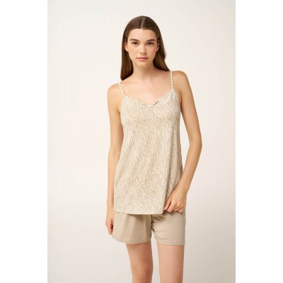 Micromoda Baby Doll με Δαντέλα BEIGE TAUPE (24016-BEIGE TAUPE)