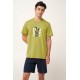 Ανδρική Βαμβακερή Πυτζάμα Spicy GREEN PALM (24654-GREEN PALM) Ανδρική Βαμβακερή Πυτζάμα Spicy GREEN PALM (24654-GREEN PALM)