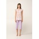 Γυναικεία Βαμβακερή Πυτζάμα με Πατιλέτα LILLA PASTEL (24298-LILLA PASTEL)