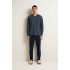Ανδρική Βαμβακερή Πυτζάμα με V BLUE (25651-BLUE)