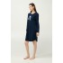 Βαμβακερό Νυχτικό με Τσέπες BLUE (23686-BLUE)