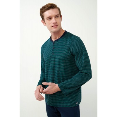 Πυτζάμα Jersey με Γεμετρικό Μοτίβο BLUE (21600-BLUE)