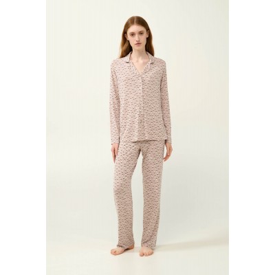 Γυναικεία Κουμπωτή Πυτζάμα Micromodal BEIGE PEACH (23072-BEIGE PEACH)