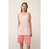 Γυναικεία Αμάνικη Βαμβακερή Πυτζάμα PINK GLOW (24332-PINK GLOW)