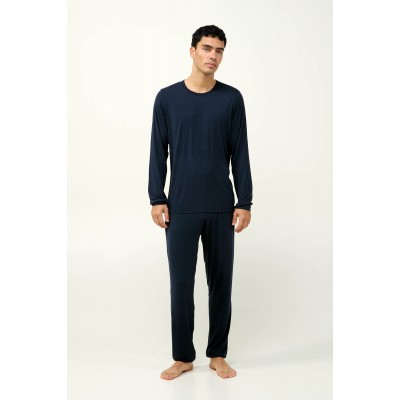 Ανδρική Πυτζάμα Micromodal με Μανσέτες BLUE BLAZER (23850-BLUE BLAZER)