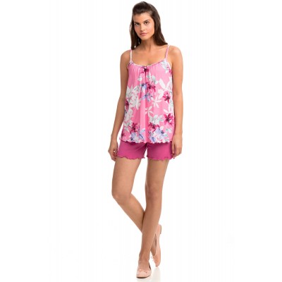 Γυναικεία Νεανική Καλοκαιρινή Πυτζάμα FUCHSIA (14160-FUCHSIA)