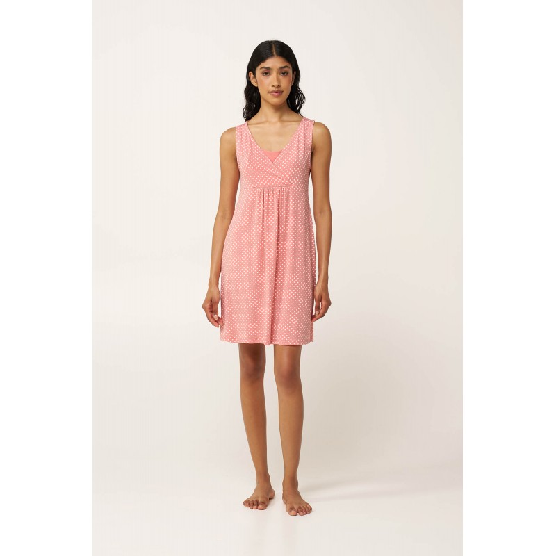 Micromodal Νυχτικό Εγκυμοσύνης και Θηλασμού PINK TAN (24064-PINK TAN)
