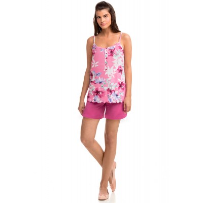 Γυναικεία Πυτζάμα με Κουμπάκια FUCHSIA (14924-FUCHSIA)