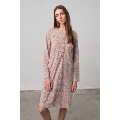 Φλοράλ Νυχτικό με Πατιλέτα RED ROSE (15961-RED ROSE)