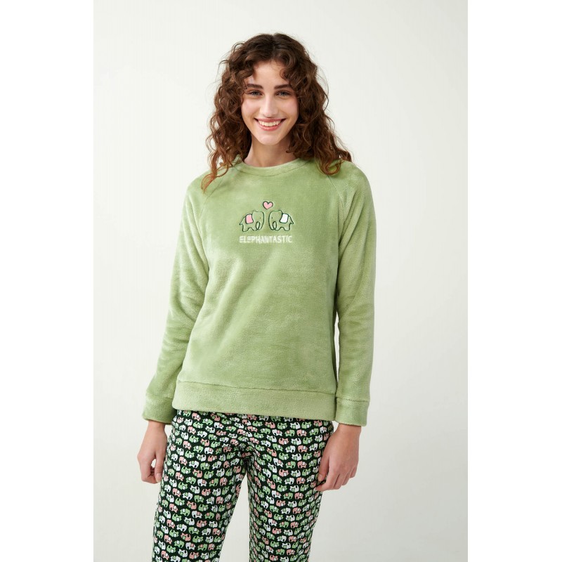 Πράσινη Πυτζάμα με Ελέφαντες GREEN FOAM (21325-GREEN FOAM) Πράσινη Πυτζάμα με Ελέφαντες GREEN FOAM (21325-GREEN FOAM)