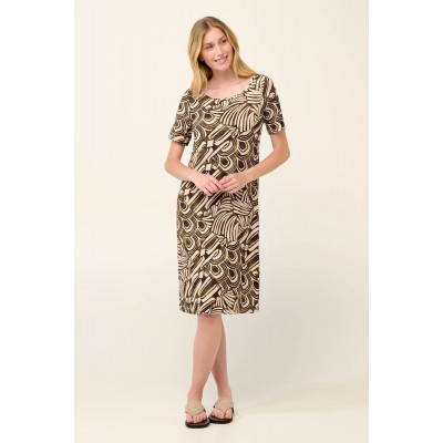 Καλοκαιρινό Φόρεμα Viscose με Μαροκέν Patchwork Μοτίβο GREEN JULIET (22480-GREEN JULIET)