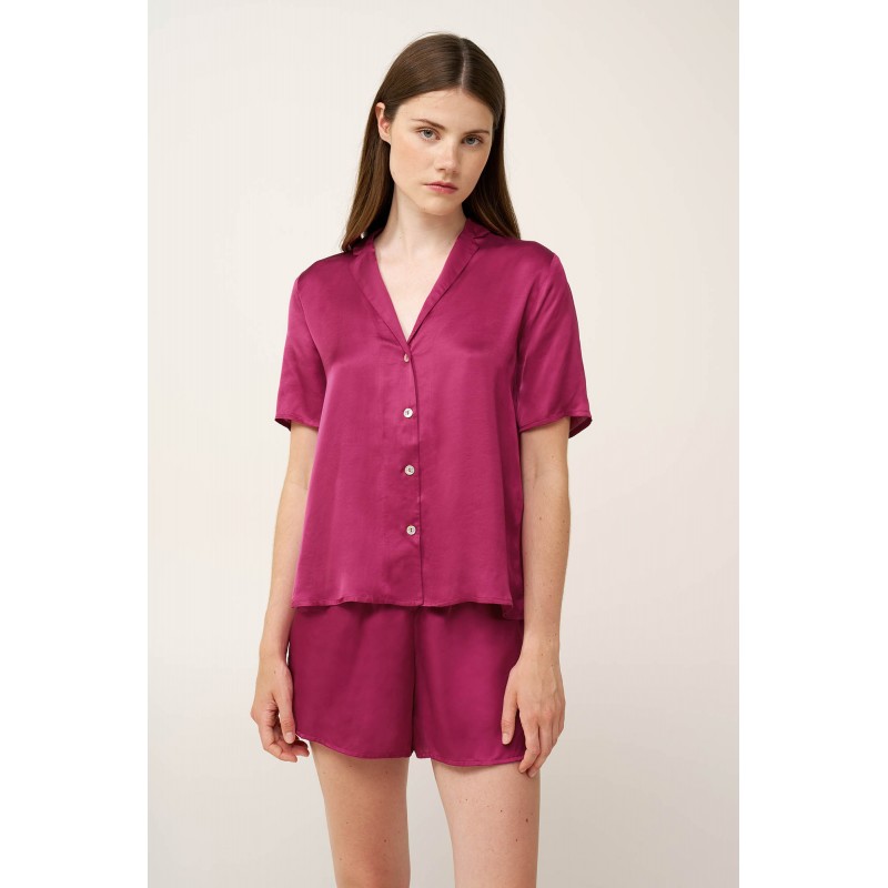 Γυναικεία Σατέν Πυτζάμα με Κουμπιά VIOLET (24180-VIOLET) Γυναικεία Σατέν Πυτζάμα με Κουμπιά VIOLET (24180-VIOLET)