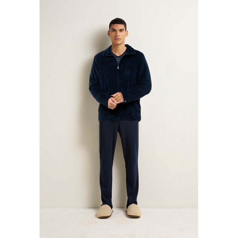 Ανδρική Fleece Ζακέτα με Φερμουάρ BLUE (25656-BLUE) Ανδρική Fleece Ζακέτα με Φερμουάρ BLUE (25656-BLUE)