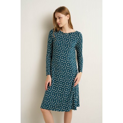 Micromodal Νυχτικό με Μακρύ Μανίκι GREEN ATLANTIC (25147-GREEN ATLANTIC)