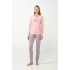 Βαμβακερή Πυτζάμα με Μανσέτες PINK PEACH (21493-PINK PEACH)