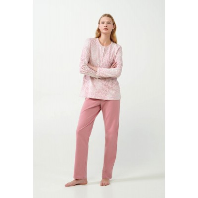 Λεοπάρ Πυτζάμα Φούτερ με Πατιλέτα ROSE ELEGANCE (21390-ROSE ELEGANCE)