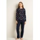 Γυναικεία Βαμβακερή Festive Πυτζάμα BLUE (25603-BLUE)