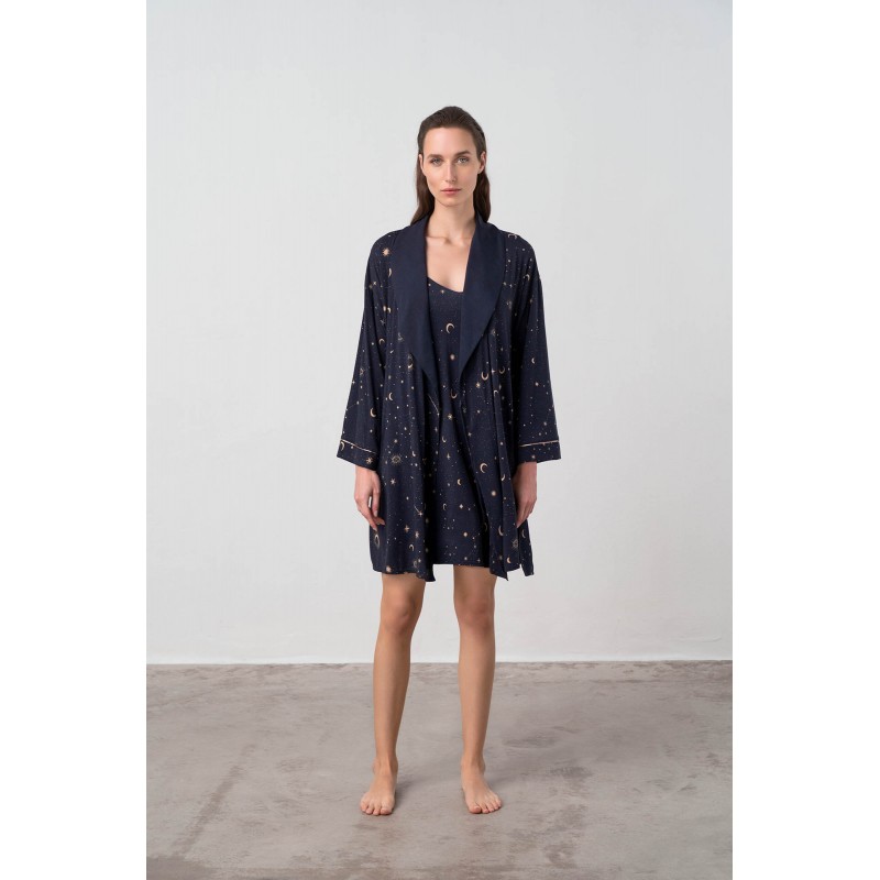 Σετ Νυχτικό και Ρόμπα BLUE (17066-BLUE)