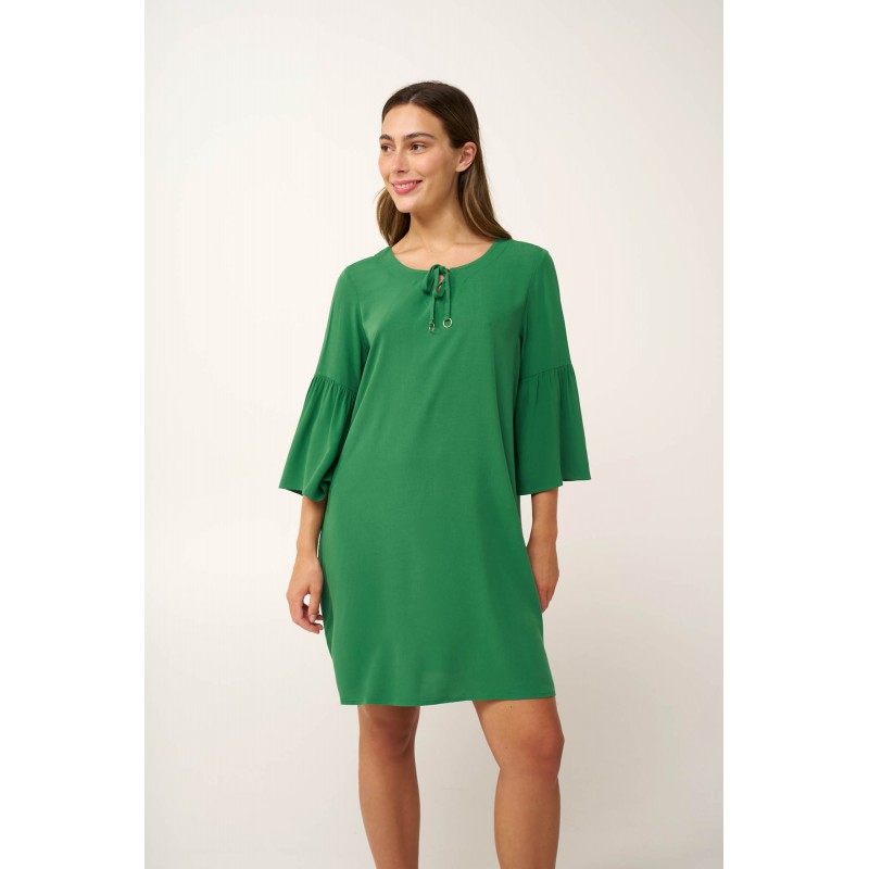 Καλοκαιρινό Κρεπ Φόρεμα με Μανίκι GREEN VERDANT (24459-GREEN VERDANT)