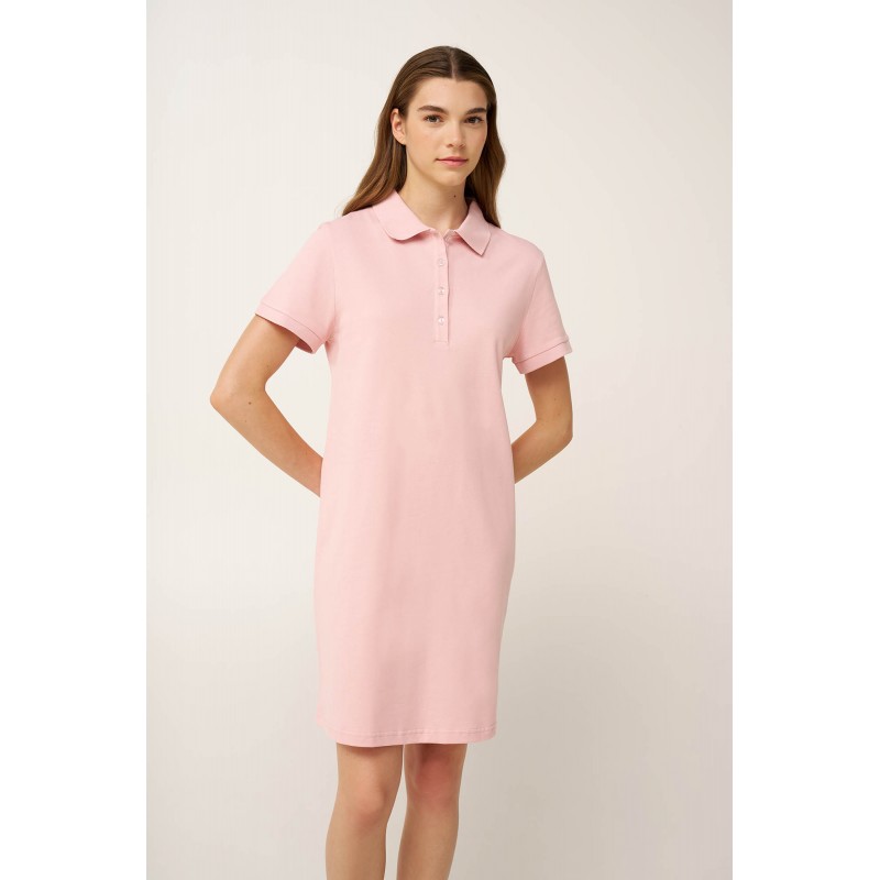 Γυναικείο Pique Πόλο Φόρεμα PINK SILVER (24818-PINK SILVER)