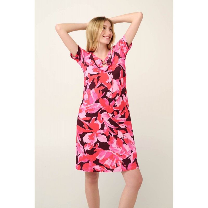Καλοκαιρινό Φόρεμα Viscose με Φλοράλ Μοτίβο PINK AZALEA (22908-PINK AZALEA) Καλοκαιρινό Φόρεμα Viscose με Φλοράλ Μοτίβο PINK AZALEA (22908-PINK AZALEA)
